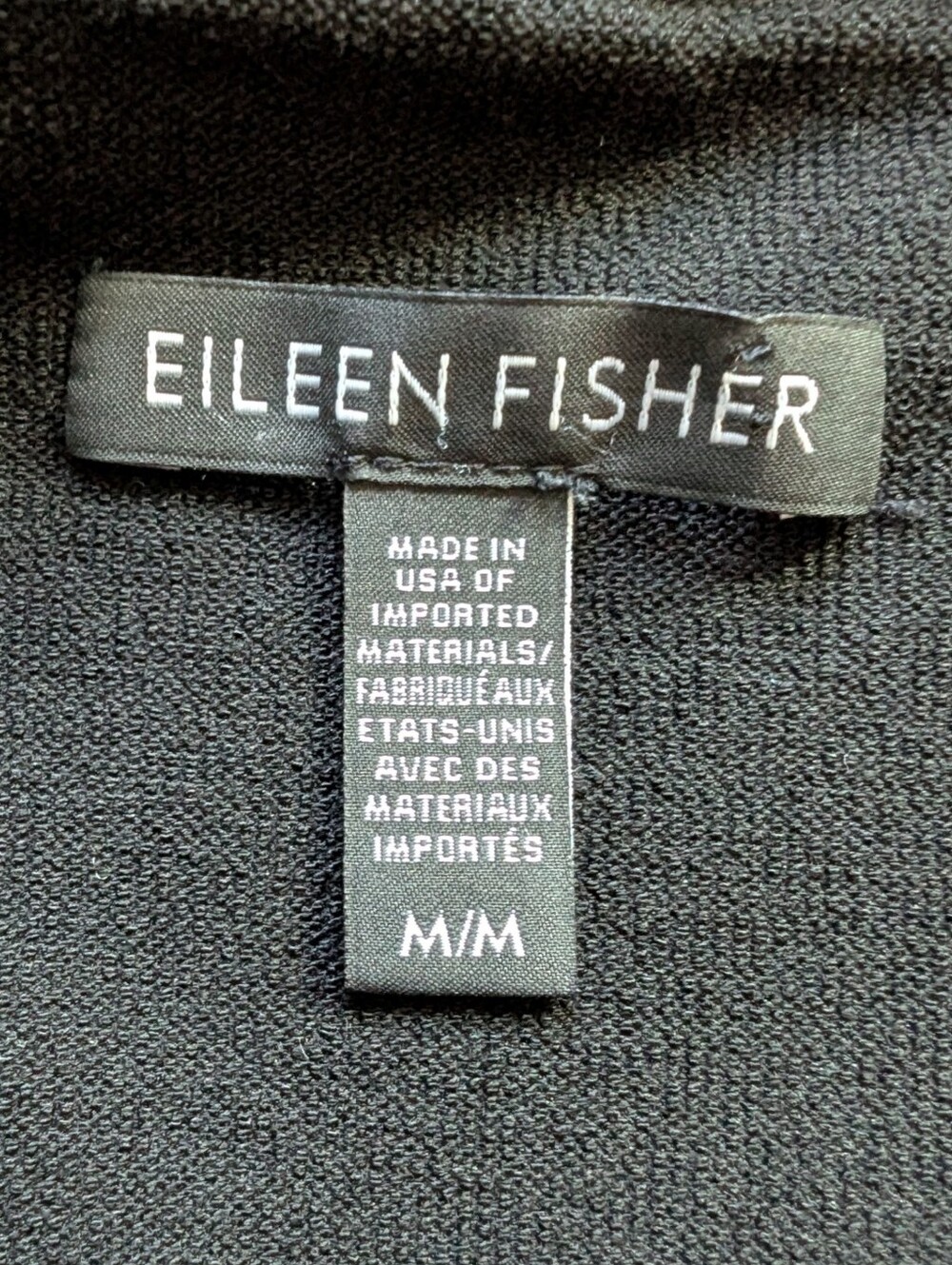 Eileen Fisher Washable Stretch Crepe Asymmetrical Zip Jacket Womens Medium Black - Picture 10 of 11